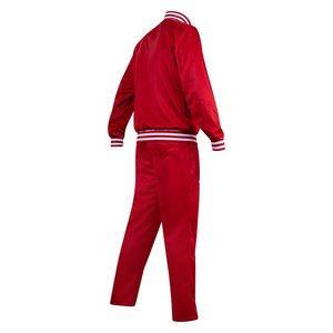 Nouvel Arrivage Hiver Ensemble Survêtement Décontracté Homme Football Fermeture Éclair Manches Longues Rouge Respirant Design 2-en-1 Léger Coton Polaire - Product Image 3