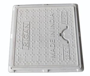 Tapa de Alcantarilla Cuadrada de FRP Blanca Rigan de 18x18 Pulgadas, Capacidad de Carga de 3 Toneladas, Modelo 07 Anticorrosivo para Acceso a Tuberías Subterráneas - Product Image 1
