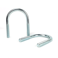 45 #   Boulon en U en acier au carbone sur mesure, plaqué zinc bleu et blanc, pour fixation de machines et colliers de serrage de tuyaux