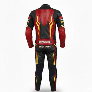 Traje de moto impermeable a prueba de viento de cuero genuino para hombre de alta resistencia acolchado duradero traje de cuero de motocicleta de estilo moderno - Product Image 2