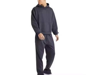 Ensemble survêtement d'hiver uni personnalisé, sweat-shirt et pantalon de survêtement, pantalon évasé, jogging pour homme, vente chaude - Product Image 1