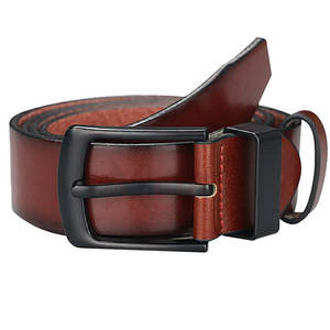 Fashionable Men's Genuine Leather <b>Dress</b> <b>Belts</b> Customized Printed Logo Western Casual Style with Steel Buckle and PU Material - Product Image 1