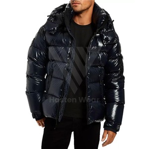 Nouvelle arrivée Veste matelassée à capuche vintage pour hommes et logo personnalisé imprimé Vêtements d'hiver Veste matelassée grande taille - Product Image 5