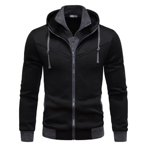 2025 Men's Fashionable Casual Cardigan New Outdoor Hooded Zipper Sportswear Contrast Hood Hot Selling Autumn Winter Embroidered - Product Image 4