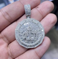 Pendentif personnalisé en argent sterling 925 plaqué or avec lettre Allah, diamant Moissanite VVS, style hip-hop glacé, collier tendance pour homme, idéal pour les fêtes
