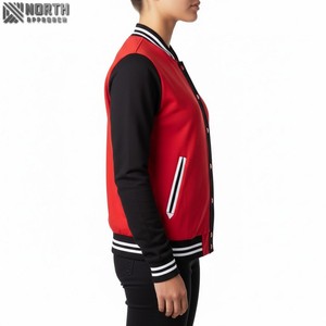 Breathable Fashion New Style Women's Winter Varsity Jacket Knitted Canvas <b>Top</b> <b>Coat</b> - Product Image 6