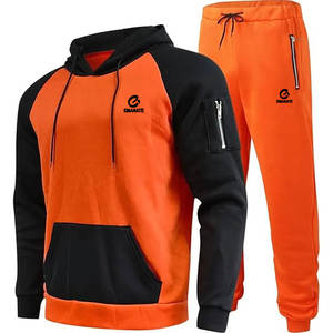 Conjuntos Deportivos de Invierno Transpirables Más Vendidos, con Capucha en el Panel Frontal, de Poliéster/Algodón, Estilo Urbano, con Logotipo Personalizado Estampado para Hombre - Product Image 1
