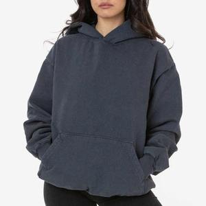 Sudaderas con capucha personalizadas de alta calidad para mujer estilo callejero invierno cremallera Sudadera con capucha tejida en blanco liso a granel ropa al por mayor cuello con capucha - Product Image 5