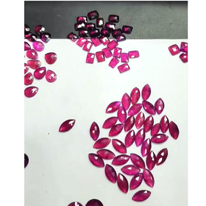 362pcs tự nhiên màu hồng Rhodolite <span class=keywords><strong>Garnet</strong></span> 8mm-13mm <span class=keywords><strong>Pear</strong></span> hình bầu dục Marquise hình chữ nhật cabochons 472cts rất nhiều phẳng trở lại rosecut đá quý" - Product Image 2
