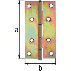 Charnière de meuble étroite en acier inoxydable GAH, hauteur 60 mm, largeur 34 mm, épaisseur 1,5 mm - Product Image 3
