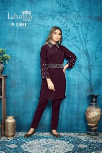 Túnica de diseñador de excelente calidad con un magnífico trabajo hecho a mano para oficina y ropa informal de proveedor indio - Product Image 2