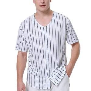 Chemise décontractée unie pour homme à manches courtes, style rayé, légère, pour un usage quotidien en été - Product Image 1