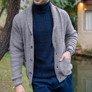 สเวตเตอร์ผู้ชาย, สเวตเตอร์ขนสัตว์แคชเมียร์อบอุ่นลำลอง2025ใหม่ฤดูใบไม้ร่วงฤดูหนาว - Product Image 6