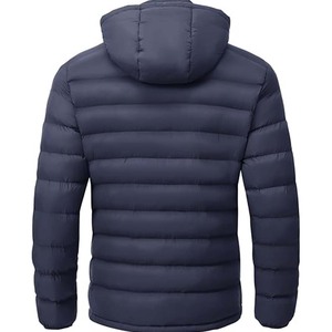 Veste matelassée pour homme avec col à capuche amovible, personnalisable, légère, respirante, imperméable, isolée, coupe-vent, vêtement d'hiver - Product Image 2