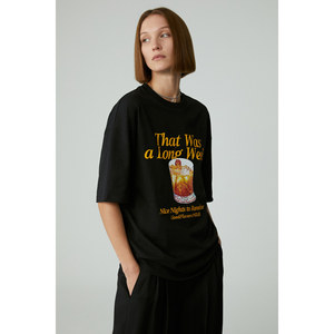 ETHIQUET MERCEDITAS Camiseta de cuello redondo con estampado regular para mujer - Product Image 4