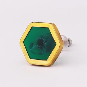 Artesanía oro medio botón resina gabinete cajón armario puerta perillas y tiradores - Product Image 3