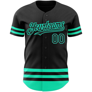 เสื้อเจอร์ซีย์เบสบอลของผู้ชายเสื้อเครื่องแบบสีทึบเสื้อเจอร์ซี่พิมพ์ลาย - Product Image 3