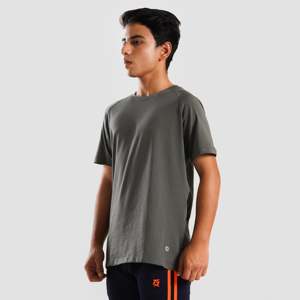 Camiseta Juvenil Heritage de Punto Grueso, Color Gris, Corte Holgado, Teñido Liso con Serigrafía o Impresión DTG - Product Image 5