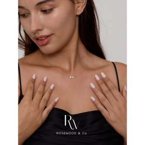 Collana con Ciondolo Occhio di Allah in Vermeil Dorato con Zaffiro Blu e Diamanti, Ciondoli e Charms Raffinati, Regalo per Lei - Product Image 1