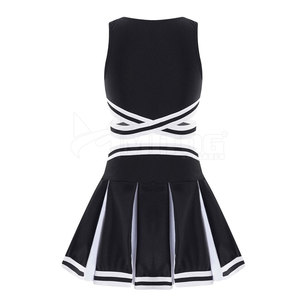 Vente en gros d'uniformes de pom-pom girl pour femmes personnalisés avec ensembles à bas prix en strass avec logo personnalisé - Product Image 2