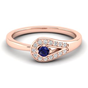 Anillo Minimalista REYES de Plata de Ley 925 con Baño de Rodio y Zafiro Azul, Certificado GRA, Joyería Fina con Moissanita para Ella - Product Image 1