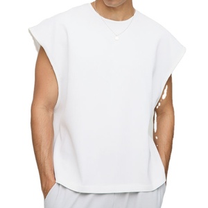 High Quality Streetwear Outdoor Summer Tank Top Fashion Casual Wear Plus Size Baggy Longline Unisex O Neck Sleeveless Singlet - Product Image 1
