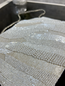 Bolso de mano para fiesta de noche para mujer, nuevo diseño, bordado, abalorios, decoraciones de perlas, bolso portátil de algodón geométrico - Product Image 5