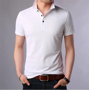 Alta calidad diseño personalizado seda hielo algodón cuello solapa manga corta Casual verano moda hombres Golf solapa Polo camisa 2025 - Product Image 3