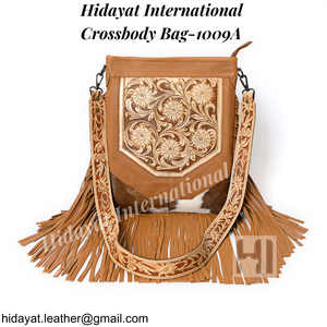 Sac à main de luxe pour femme en cuir de vachette de qualité supérieure, fait main, avec franges en poils naturels et sacs détachables - Product Image 2