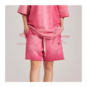 Short de ville vintage délavé à l'acide pour homme, tissu éponge en toile respirant à séchage rapide et délavé au soleil d'été de haute qualité - Product Image 3