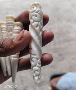 Collier d'artisanat naturel sur mesure sculpté à la main poli coquille os perle bijoux de mode écologiques pour les concepteurs - Product Image 3