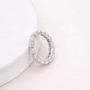 Anillo de Eternidad con Diamante Cultivado en Laboratorio con Certificación IGI, Forma de Pera, Plata de Ley 925 Sólida - Product Image 3