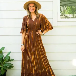 Bellissimo vestito dolce stile stile bohémien abiti da donna abiti Casual lunghi in cotone da donna estate Casual