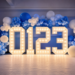 Lettres lumineuses géantes personnalisées de 4 pieds, numéro 18, imperméables pour extérieur, lettres de marquee, décoration de mariage, enseigne LED personnalisée pour entreprise - Product Image 4