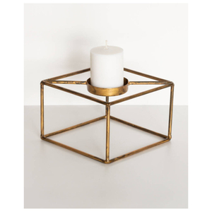 Portavelas de luces redondas hechas a mano de diseño Simple, nuevos y elegantes candelabros de sala de estar para interiores y exteriores de India - Product Image 4