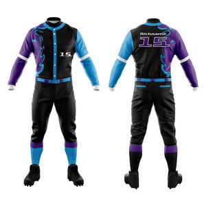 2024, venta al por mayor de fábrica, calidad superior, hecho a medida, uniforme de béisbol para hombres, conjuntos ajustados con logotipo personalizado - Product Image 4