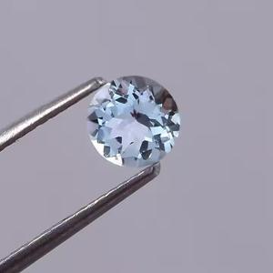 Belle haute qualité lâche aigue-marine à facettes ronde pierre de guérison Quartz naturel prix de gros 6*6 - Product Image 1