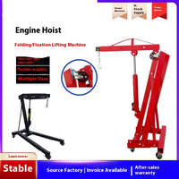 Nouveau palan hydraulique de moteur de voiture Mobile 3T grue pliante multifonctionnelle 2T avec élingue de chaîne en acier matériau en acier de haute qualité