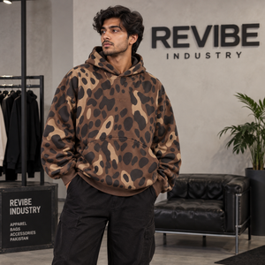 Custom Mens Oversized Washed <b>Hoodie</b> Heavyweight Fleece Abstract Spotted <b>Print</b> Streetwear Pullover OEM Private Label Manufacturer - Product Image 1