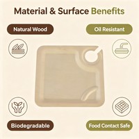 Assiettes jetables en bois naturel en forme de feuille, vaisselle compostable pour la restauration, les mariages et les fêtes