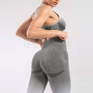 Women's Custom Logo Yoga Set New Design Quick Dry Breathable Outfit with Seamless Bra Short <b>Skirt</b> Short Sleeves Solid Pattern - Product Image 6