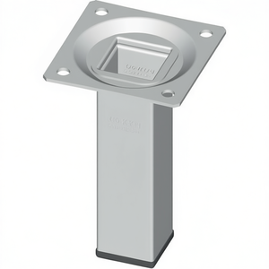 ELEMENT SYSTEM - Juego de 4 patas blancas para muebles de 25 x 25 mm y 100 mm de altura con placa atornillable para estanterías y libreros - Product Image 3