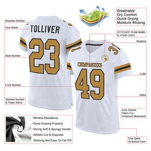Maillots de football à manches courtes à séchage rapide et à impression par décharge bon marché, protection UV, vente en gros, maillots de football américains personnalisés pour hommes - Product Image 2