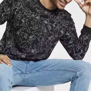 เสื้อสเวตเตอร์แบบสวมหัวมีหลายสีเสื้อสเวตเตอร์พิมพ์ลาย3D ผ้าคอตตอนโอเวอร์ไซส์ - Product Image 5