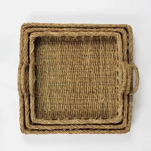 Bandeja cuadrada de algas marinas seleccionada superior Bandeja de almacenamiento de algas marinas naturales artesanales de Vietnam - Product Image 4