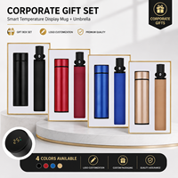 Ensemble cadeau tasse et parapluie avec affichage de la température intelligent OEM ODM, logo personnalisé, coffret cadeau d'entreprise, cadeau promotionnel