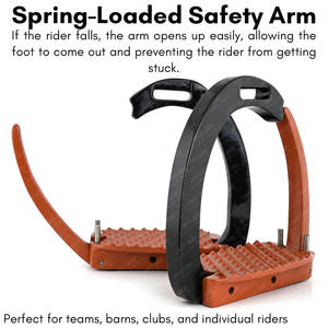 Estribos de Seguridad para Montar a Caballo para Niños y Adultos, con Sistema de Liberación Rápida y Resorte, Ajustables y Ligeros - Product Image 5