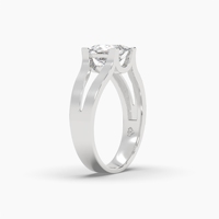 Anillo Solitario Unisex Majestic Valor con Diamante de Corte Princesa de 2.06 Ct Cultivado en Laboratorio, Chapado en Oro de 14K y 18K, Moderno para Compromiso
