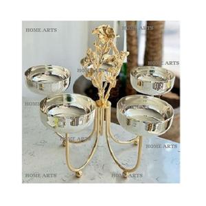 Bol décoratif en acier inoxydable, couleur argent et or, taille personnalisée, pour desserts et collations, utilisation à la maison et pour les fêtes, en vente - Product Image 5