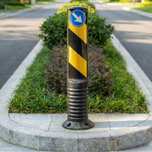 Señal de Barrera Media Flexible de 80 cm con Flecha Reflectante LED para Seguridad Vial en Carreteras - Product Image 2